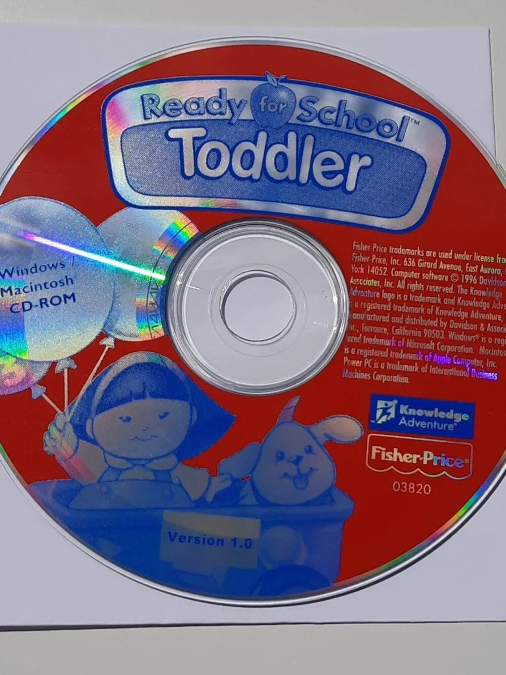 Fisher Price Ready For School Toddler CD Rom Game